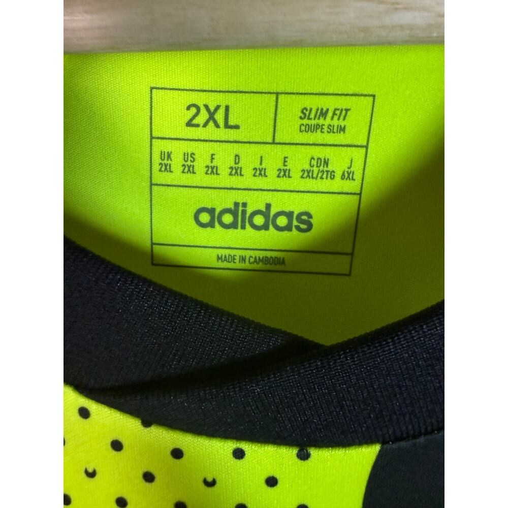 Adidas Arsenal 23/24 Away Slim Fit Football Jersey Mens 2XL Yellow Black - Picture 5 of 9